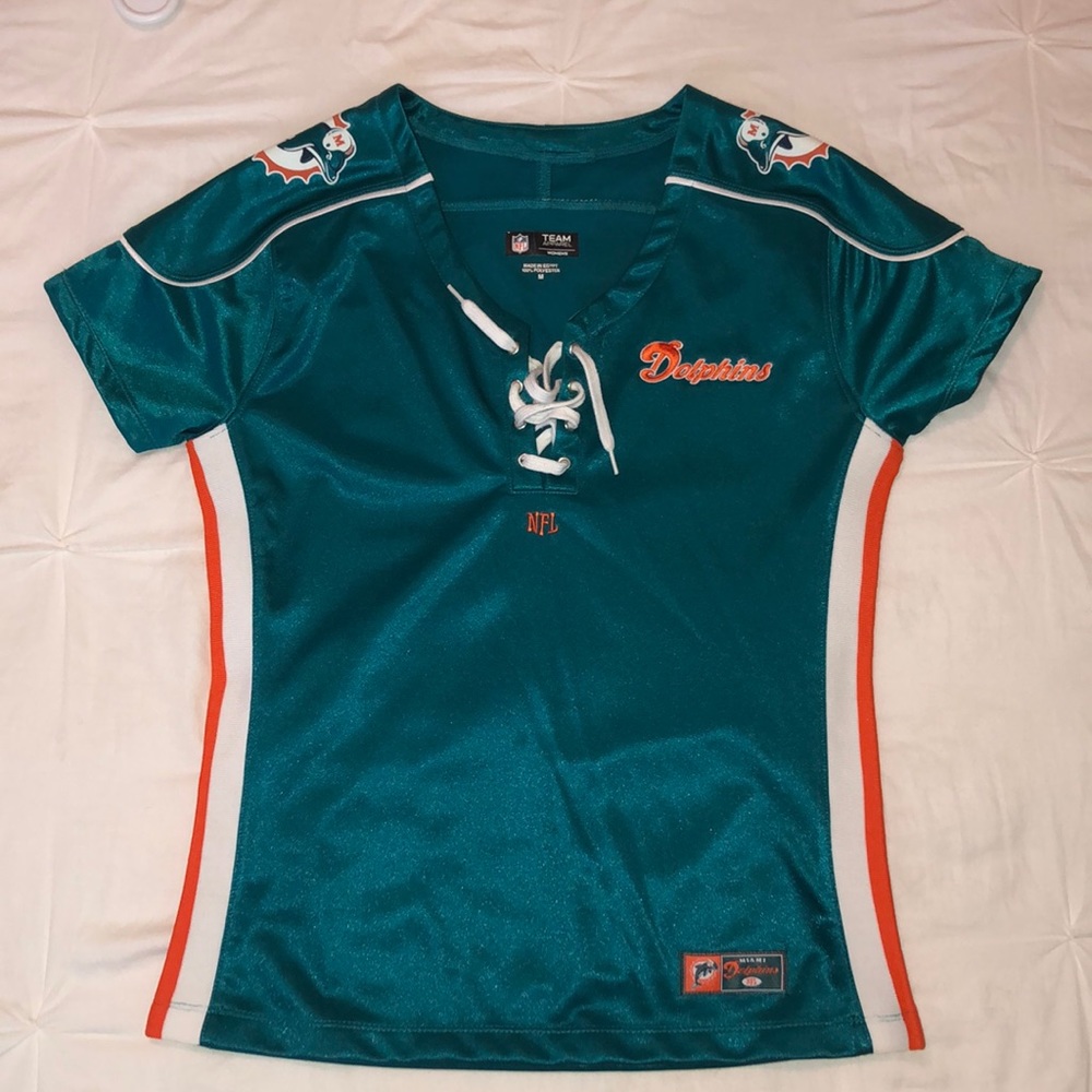 Authentic NFL Dolphins Lace Up Women’s Jersey
